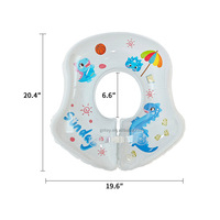 Summer Dinosaur Print Toddler Swim Trainer Float Safety Buckle Lock System Swim Ring Baby Gonflable Underpit Swimming Ring