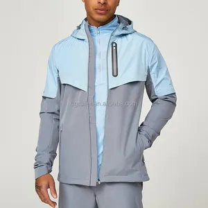 Tùy Chỉnh 3M Phản Quang Biểu Tượng Thoáng Khí 4 Cách Căng Đầy Đủ Zip Trùm Mũ Trùm Mũ Trùm Màu Khối Chạy Áo Gió Áo Khoác Không Thấm Nước Người Đàn Ông - Product Image 3