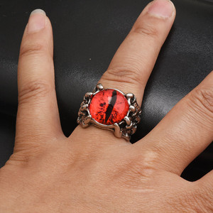 Bagues pour hommes gothiques punk colorées, bagues vintage à griffes de démon et de dragon, bijoux masculins - Product Image 5