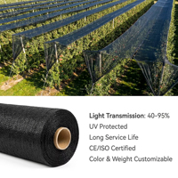 Voiles et filets d'ombrage 100 % HDPE stabilisés aux UV, prix usine, taux d'ombrage 30%-95%, filet d'ombrage toutes saisons pour serres chinoises