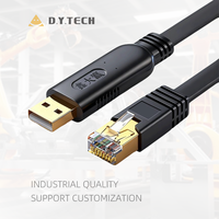 Câble de configuration de console plaqué or USB vers RJ45 RS232 pour routeur de commutation FTDI Huawei
