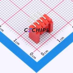 A200E1W1-2R4P12 Wire-to-Board Pin Header Bent Lead Through Hole,P=2mm Connector 1x4P 2mm Right Angle Insert HY - Product Image 2
