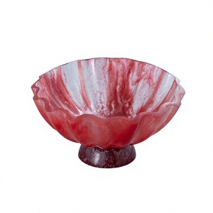 Decorative Resin Fruits Bowl Pedestal Base Tabletop Display Centerpiece Items <b>Unique</b> Bowls Food Dessert Serving Bowl For Parties - Product Image 1