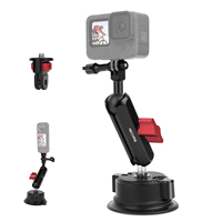 Support de caméra à ventouse en alliage d'aluminium ABS Mechrig, tête sphérique, bras magique, pompe à air, action caméra/DSLR/caméscopes/téléphone