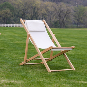 Sedie pieghevoli in legno a righe bianche e nere sedie da campeggio in legno massello da esterno regolabili portatili da campeggio - Product Image 3