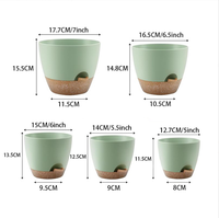 Pot de fleurs Idealife, lot de 2, en plastique, auto-arrosant, moderne, pour la maison et l'intérieur, pour les succulentes et les cactus