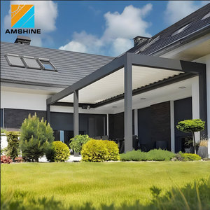 Pergola Bioclimatica Motorizzata in Alluminio Rinforzato per Esterni con Lamelle Orientabili per Tutte le Stagioni - Prezzo <span class=keywords><strong>Slovenia</strong></span> - Product Image 5