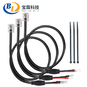 Cable de alimentación para coche con conector RJ11, para radar, detector de radar, cámara de salpicadero, cable reductor de voltaje 12V. Venta directa de fábrica L197 - Product Image 1