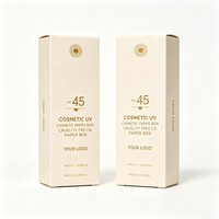 Boîtes en carton blanc pliables avec impression numérique, gaufrage or, revêtement UV, pour cosmétiques, soins de la peau, parfums, design personnalisé