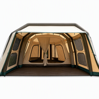 Tente gonflable rapide YYD OVERLAND pour le camping familial, 14,7 m², une pièce, un salon, double couche, 420 cm x 350 cm, 4 à 6 personnes