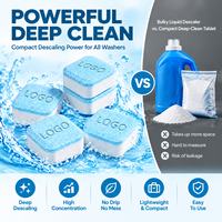 Tablettes nettoyantes pour lave-linge KELEE avec logo personnalisé, dissolution rapide, effervescentes, détartrantes concentrées pour lave-linge