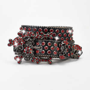 <span class=keywords><strong>Ceinture</strong></span> Vintage Style Punk <span class=keywords><strong>pour</strong></span> Hommes et Femmes, Style Hot Girl Européen et Américain, avec Croix, Crâne et Strass, en PU Tendance et Alliage - Product Image 4
