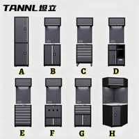 Système de rangement de garage en acier robuste, armoire à outils modulaire entièrement personnalisable, poste de travail d'atelier avec support OEM et ODM