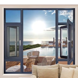Ventana Abatible de Aluminio con Doble Acristalamiento y Rotura Térmica, de Perfil Delgado y Alta Resistencia a Huracanes, para Proyectos de Villas - Product Image 1