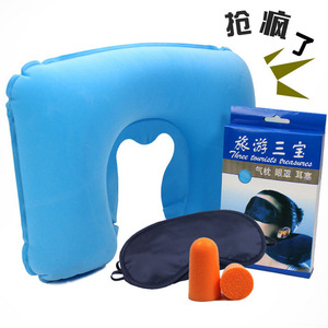 <b>Inflatable</b> Travel Pillow U-Shape 28x26x14cm For <b>Car</b> Home Office Mixed Colors - Product Image 2