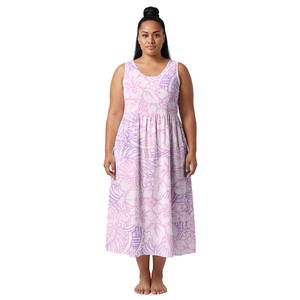 Vestidos Aloha con Diseño Sencillo y Casual para <span class=keywords><strong>Mujer</strong></span>, Logotipo Personalizado, <span class=keywords><strong>Ropa</strong></span> Polinesia Excelente, Vestido Samoano Elegante para <span class=keywords><strong>Mujer</strong></span> - Product Image 2
