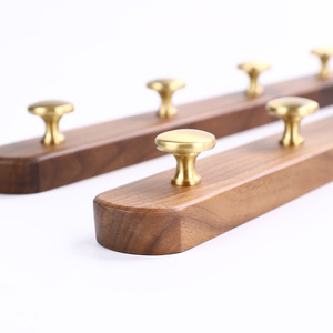 Ganchos para Abrigos de Madera Maciza de Nogal, Montados en la Pared, Rectangulares, de Acero Inoxidable, con 2, 3, 4 o 5 Ganchos, para Baño, Entrada, Perchero para Abrigos y Gorras - Product Image 2