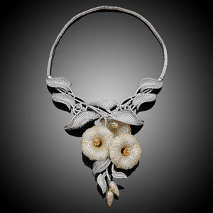 Zhuerrui huit tiges Zircon fleur à la main mode mariage américain Dia ensembles de bijoux HZ18112205 - Product Image 4