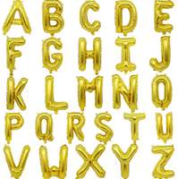 Ballon en aluminium alphabet A-Z aux couleurs vives, idéal pour les anniversaires, mariages, fêtes, décorations intérieures et célébrations à domicile