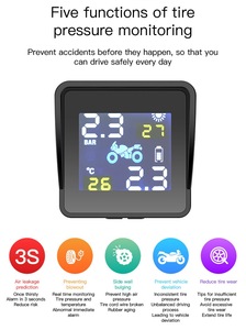 2024 nóng bán được xây dựng trong pin LCD hiển thị xe máy không dây giám sát áp suất lốp hệ thống USB có thể sạc lại TPMS cảm biến - Product Image 4