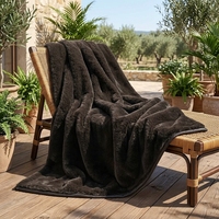 Plaids en fausse fourrure de chinchilla tricotée, moelleux et confortables, pour la décoration de canapé et de la maison, certifiés OEKO-TEX