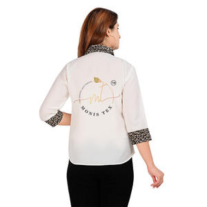 Top de Verano para Mujer, Diseño Sólido, Cuello de Alas, Manga Tres Cuartos, Transpirable, Ecológico, Poliviscosa - Product Image 4