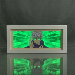 Anime LED Night Light Box Jujutsu Kaisen Satoru Gojo pour chambre d'enfant Décoration de veilleuse Lightbox Manga 3d Paper Cut Desk Lamp - Product Image 3