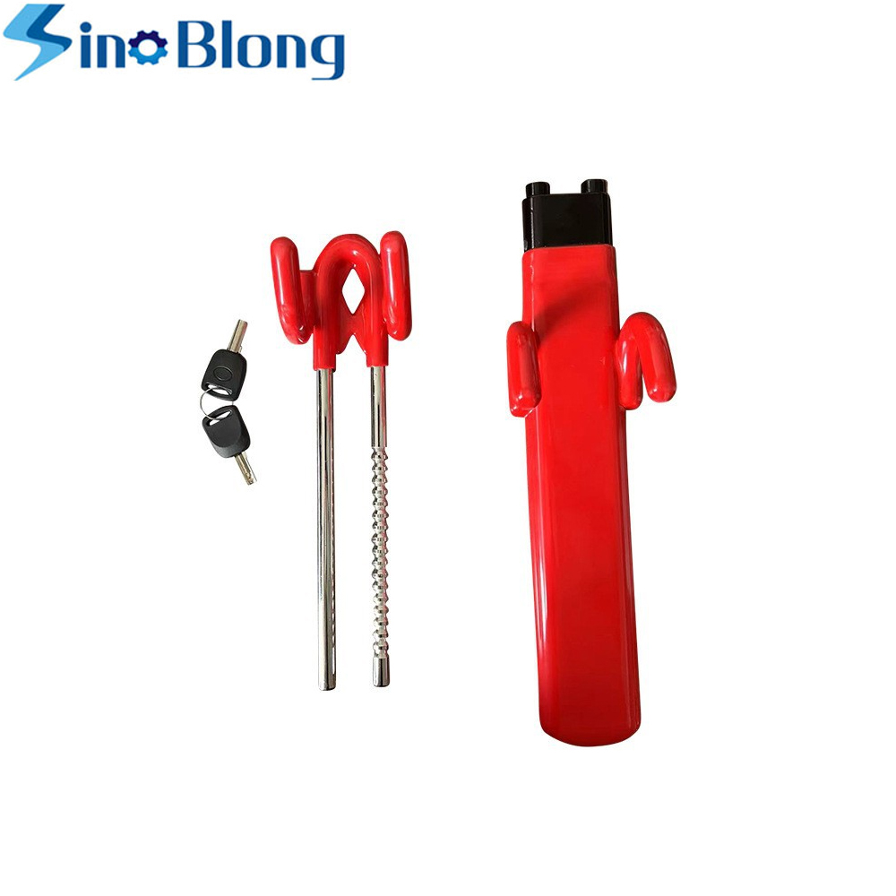 B-Steering Wheel Lock for Cars, Vehicle Anti-Theft Lock, Adjustable Length Clamp Double Hook Lock Ba