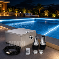 Projecteur LED à fibre optique DMX étanche CCT 2700K 80W pour éclairage périmétrique de piscine