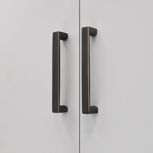 Brass Cabinet Door Handles Bar Shape Minimalist Design Durable For Wardrobe Drawer Shoe Cabinet Modular Installation - Product Image 4