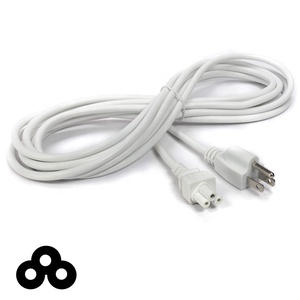 Cordon <span class=keywords><strong>d</strong></span>'<span class=keywords><strong>alimentation</strong></span> CA blanc à trois broches NEMA 5-15P IEC C5 pour ordinateurs portables et appareils électroménagers, certifié CUL/ETL, conducteur en cuivre sans oxygène - Product Image 2