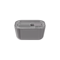 Boîte à lunch moderne et écologique en verre borosilicate, compatible micro-ondes, avec couvercle intégré transparent pour la conservation des aliments