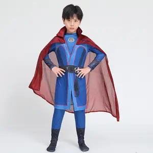 キッズメンズストレンジドクターコスチュームドクターコスプレケープジャンプスーツキッズコスプレコスチュームジャンプスーツマントハロウィンコスチューム男の子用