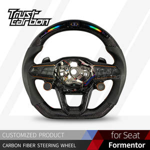 Volant en fibre de carbone personnalisé avec LED intelligentes pour Seat <span class=keywords><strong>Cupra</strong></span> Tavascan Terramar <span class=keywords><strong>Formentor</strong></span> VZ <span class=keywords><strong>Leon</strong></span> Ibiza Ateca Arona - Product Image 2