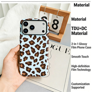 Coque de téléphone multicolore pour iPhone 16 15 14 13 12 11 Pro Max 17 Air avec sensation agréable au toucher et protection antichoc personnalisable - Product Image 1