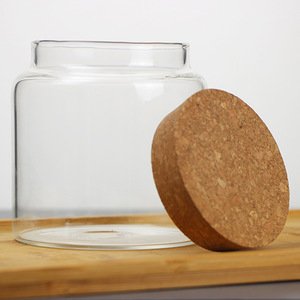 Odm OEM nhà bếp thủy tinh <span class=keywords><strong>container</strong></span> 500ml /16 oz rõ ràng lọ thủy tinh với nút chai nắp cho trà cà phê đậu - Product Image 5