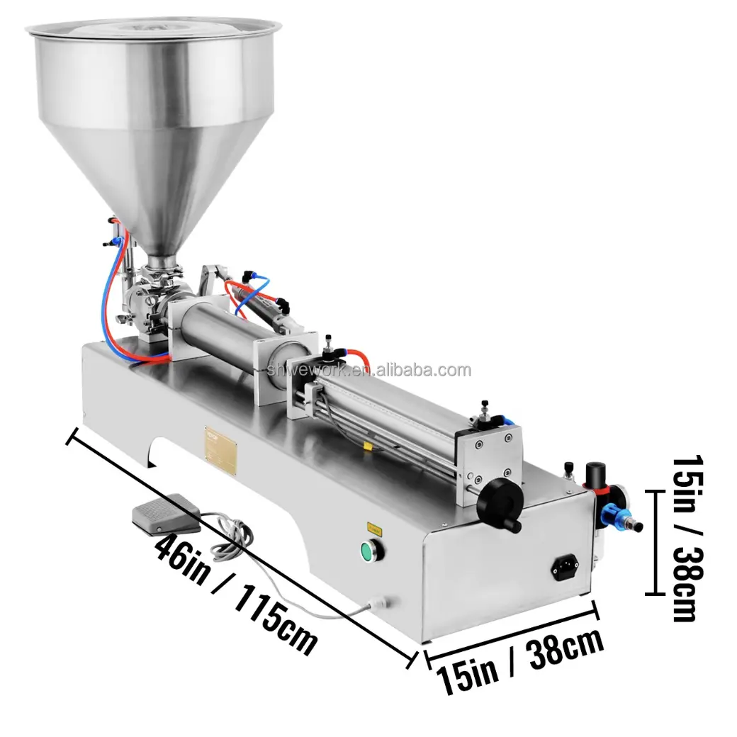 Пневматическая машина для наполнения жидкой пасты, 100-1000 мл
