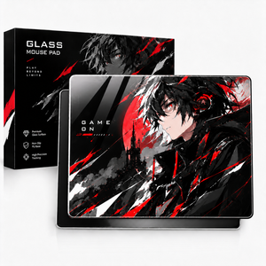 Alfombrilla de Ratón para Juegos de Vidrio Templado con Diseño de Anime, Fabricación ODM, Superficie de Alta Velocidad, Borde Redondo y Caja de Regalo - Product Image 1