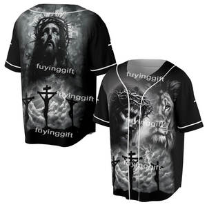 Camiseta <span class=keywords><strong>de</strong></span> Béisbol con Estampado 3D Personalizado <span class=keywords><strong>de</strong></span> <span class=keywords><strong>Jesucristo</strong></span>, Ropa Urbana Vintage, Regalos <span class=keywords><strong>de</strong></span> Navidad para Cristianos - Product Image 2