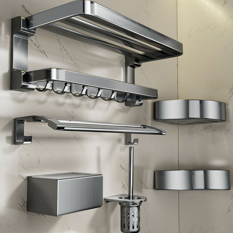 Wall Mounted Aluminum Alloy Bathroom Hardware
