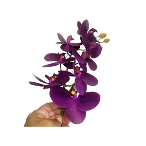 Orquídea de la polilla del látex del tacto real de la decoración del hogar: Flor artificial de la orquídea de la mariposa realista para las exhibiciones decorativas impresionantes