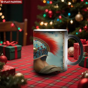 Frosted Black 11oz <b>Ceramic</b> Mug Heat Color Changing Magic <b>Cup</b> For Coffee Lovers - Product Image 2