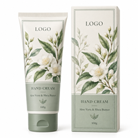Krim Tangan Pelembap Shea Butter dengan Esens Bunga Kamelia & Lidah Buaya, Menutrisi & Menghidrasi, Memperbaiki Kulit Lembut dan Halus