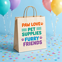 Sac cadeau personnalisé avec poignée en papier, imprimé avec la marque, sac de shopping en papier kraft biodégradable