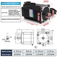 Kit Driver Motor Stepper 3-Fase 86/110MM DN3522 4.5N 6N 8.5N 12N 16N Torsi Tinggi 220V untuk CNC