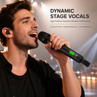 Microphone sans fil portable polyvalent pour événements festifs, réceptions, galas, longue portée, zéro décalage sonore, équipement audio