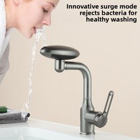 Yaratıcı uzay gemisi İşlevli sıcak ve soğuk havza musluk ucuz banyo yıkama lavabo musluğu seramik vana çekirdek ile