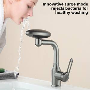 Vaisseau spatial créatif multifonction robinet de lavabo chaud et froid robinet de lavabo de salle de bain bon marché avec noyau de valve en céramique - Product Image 4