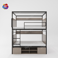 Lits d'hôtel-capsule modernes modulaires en acier à deux étages pour appartement et usage commercial