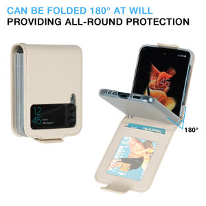 Funda Protectora de Cuero Personalizada para <span class=keywords><strong>Samsung</strong></span> <span class=keywords><strong>Galaxy</strong></span> Z Flip 6, con Tarjetero, Plegable - Product Image 2
